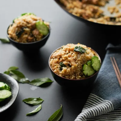 Authentic Thai Basil Fried Rice With A Spicy Twist