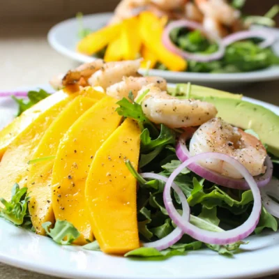 Avocado And Prawns In Wasabi