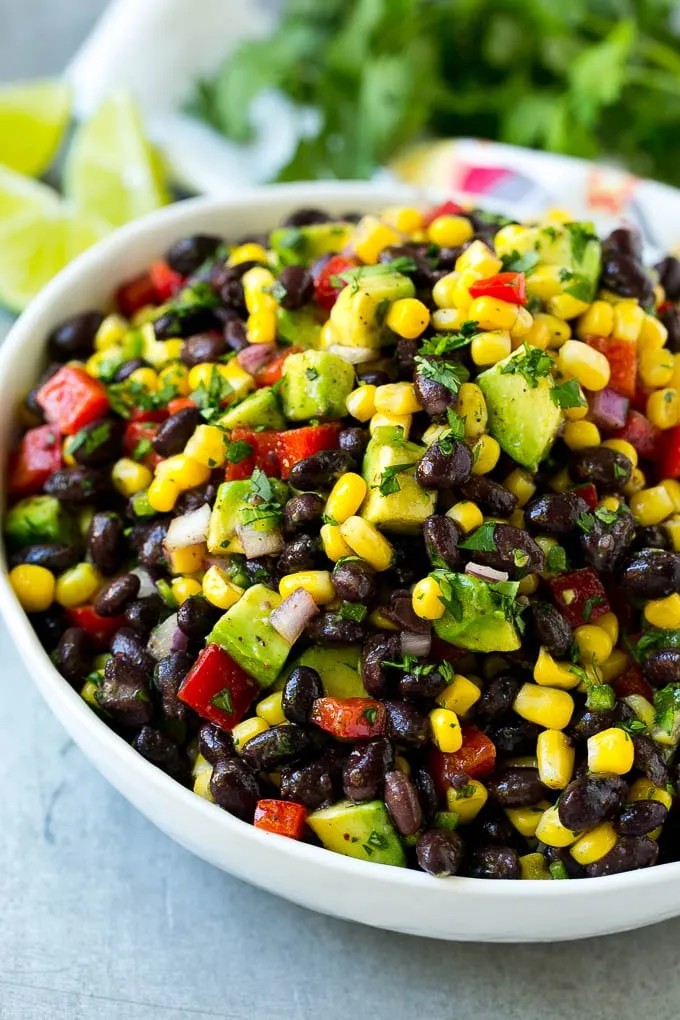 Avocado, Black Beans And Corn Dip Great For The