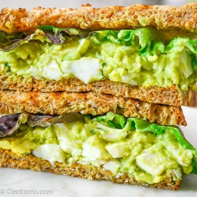 Avocado Egg Salad And Salmon Sandwich