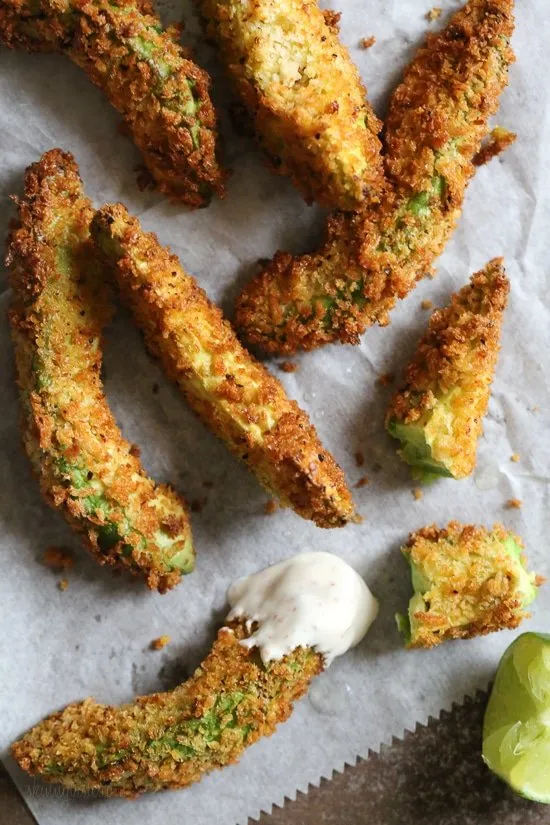 Avocado Fries With Lime Dipping Sauce Air Fryer Or Oven