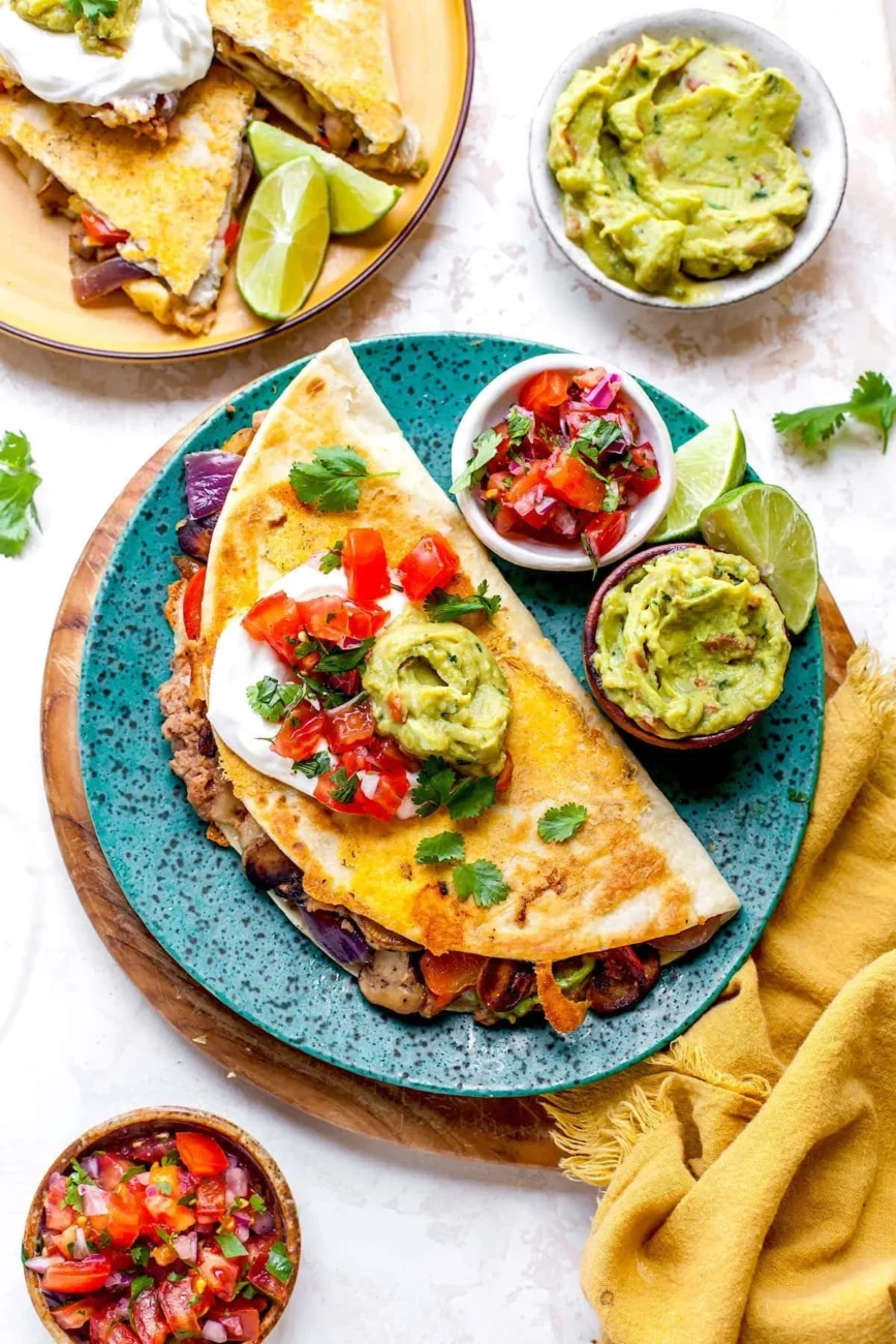 Avocado, Mango And Black Bean Quesadilla