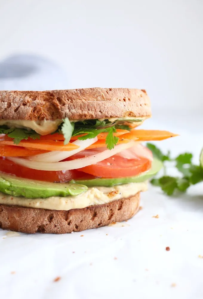 Avocado, Tomato, And Hummus