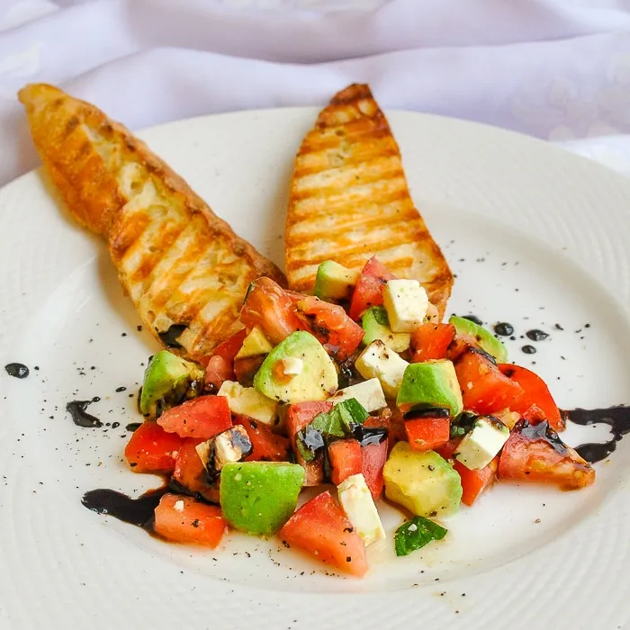 Avocado, Tomato & Feta Cheese Appetizer