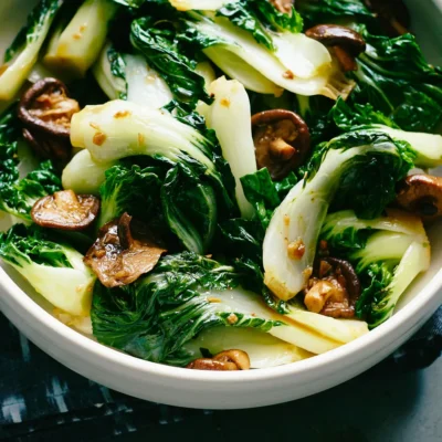 Baby Bok Choy And Mushroom Stir Fry