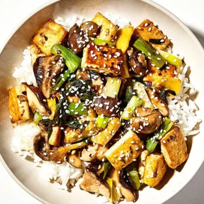 Baby Bok Choy With Mushrooms And Tofu