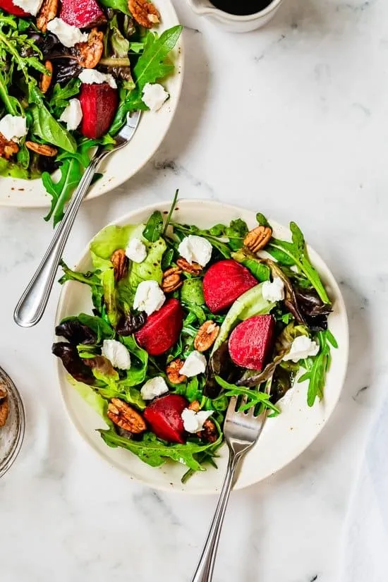 Baby Greens And Goat Cheese Salads