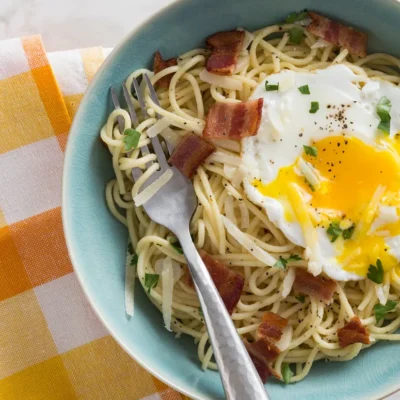 Bacon And Egg Spaghetti