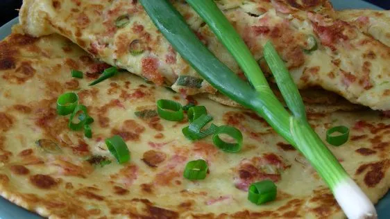 Bacon And Spring Onion Pancakes