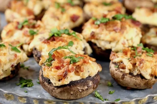 Bacon Cheddar Stuffed Mushrooms