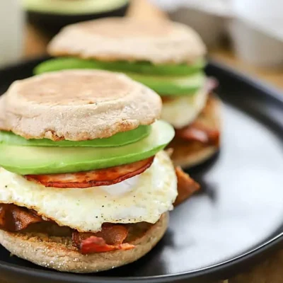 Bacon Egg And Avocado Breakfast Sandwich