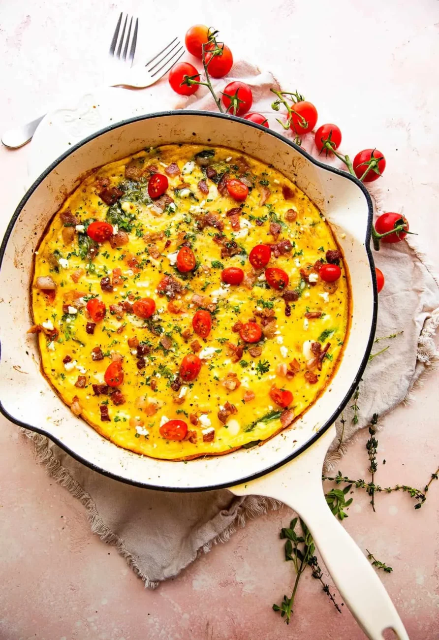 Bacon, Onion And Tomato Frittata