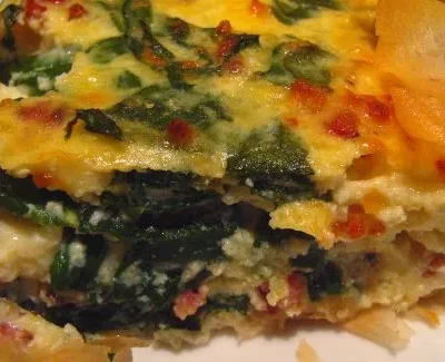 Bacon Spinach Asiago Quiche