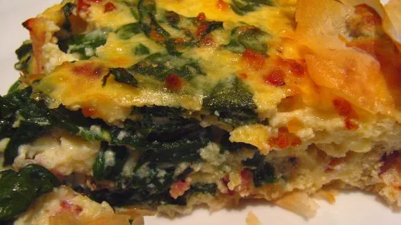 Bacon Spinach Asiago Quiche