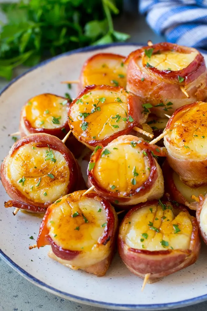 Bacon Wrapped Scallops With Cream Sauce