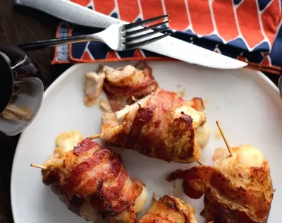 Bacon Wrapped Smoked Gouda Stuffed Chicken