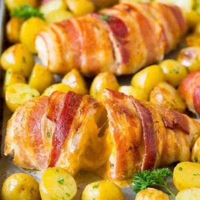 Bacon Wrapped Stuffed Chicken Gluten Free