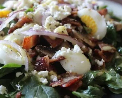 Bacon And Blue Cheese Spinach Salad Delight