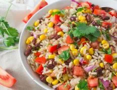 Baja Black Beans, Corn And Rice