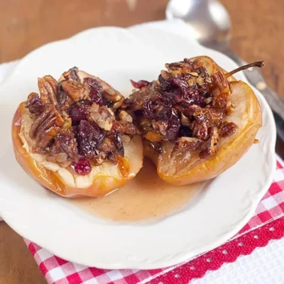 Baked Apple With Cranberries