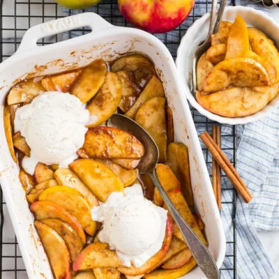 Baked Apples With Honey Cream Sauce