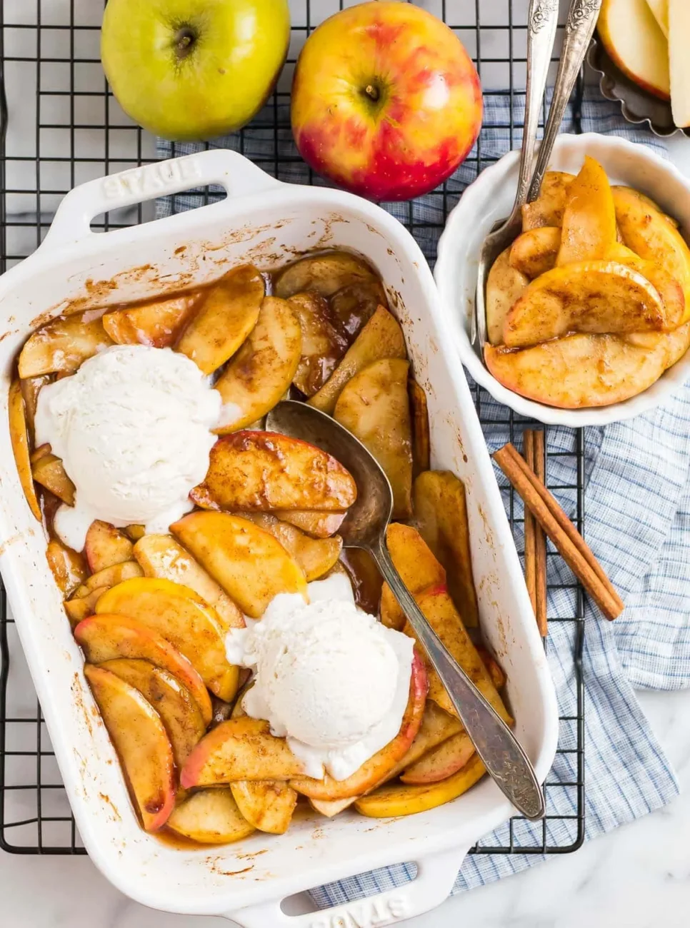 Baked Apples With Honey Cream Sauce