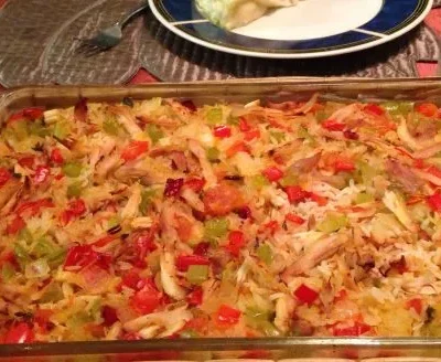 Baked Arroz Con Pollo