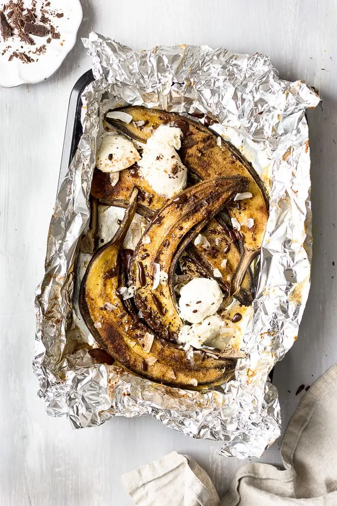 Baked Bananas With Chocolate