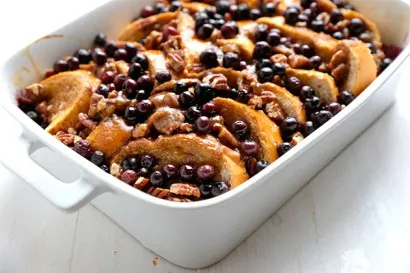 Baked Blueberry Pecan French Toast With