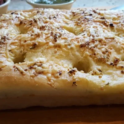 Baked Bread Machine Focaccia With