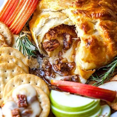 Baked Brie With Maple Apples And Pecans