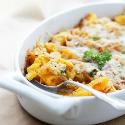 Baked Butternut Squash And Parmesan Cheese