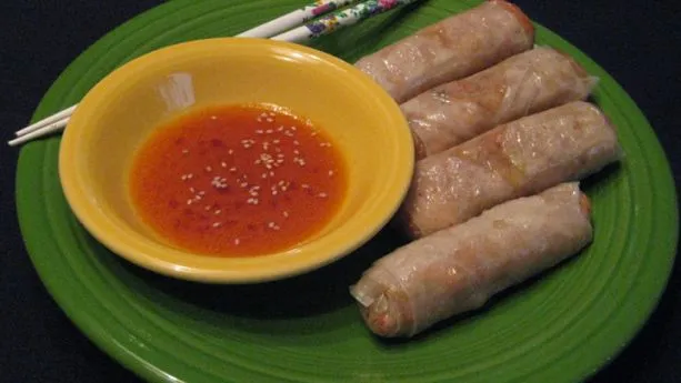 Baked Chicken Spring Rolls