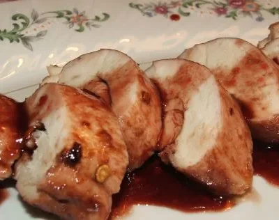 Baked Chicken With Special Raspberry Sauce