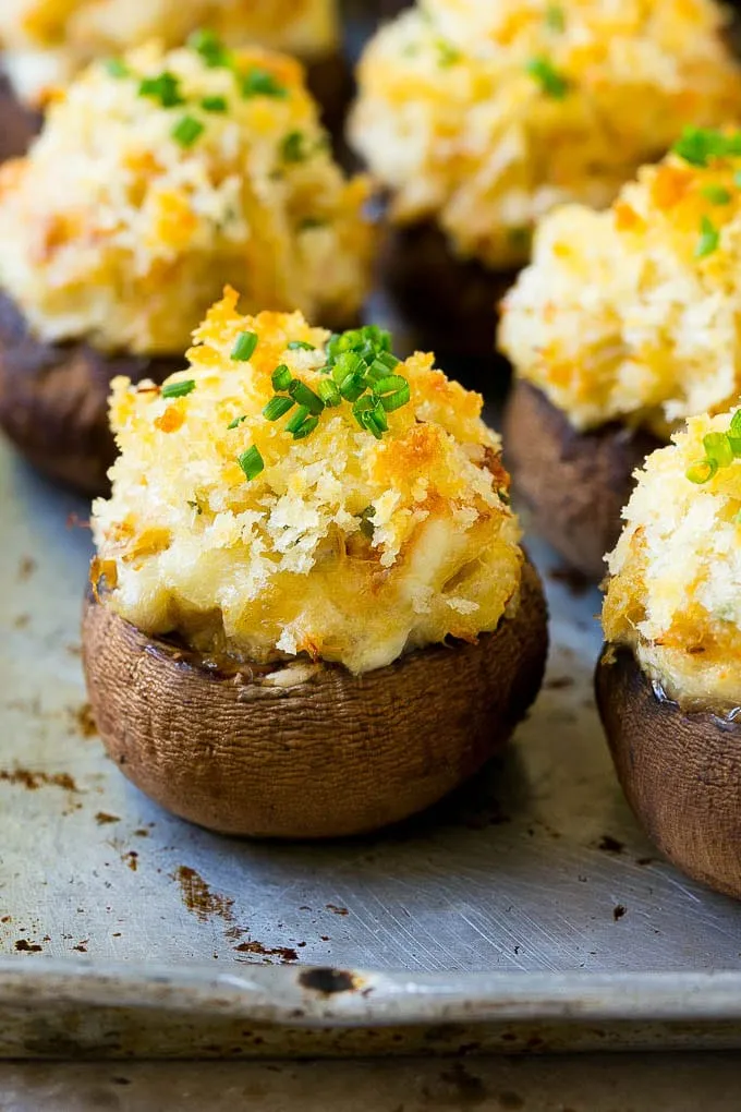 Baked Crab Stuffed Mushrooms