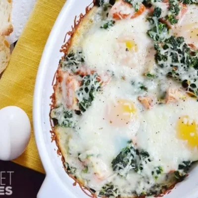 Baked Eggs W/Spinach And Tomatoes