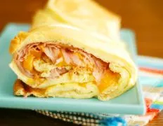 Baked Ham And Cheese Omelet Roll