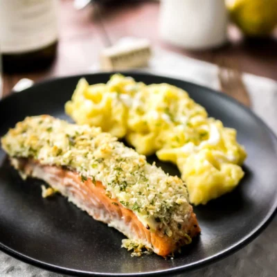 Baked Horseradish Salmon With