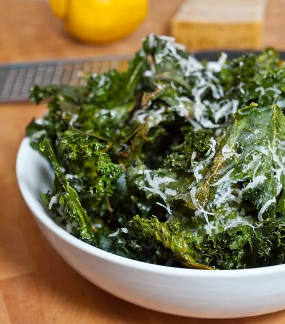 Baked Parmesan Kale Chips