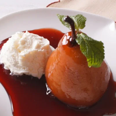 Baked Pears With Orange Cinnamon Sauce