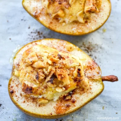 Baked Pears With Walnuts And Honey