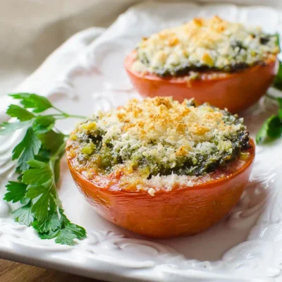 Baked Pesto Tomatoes