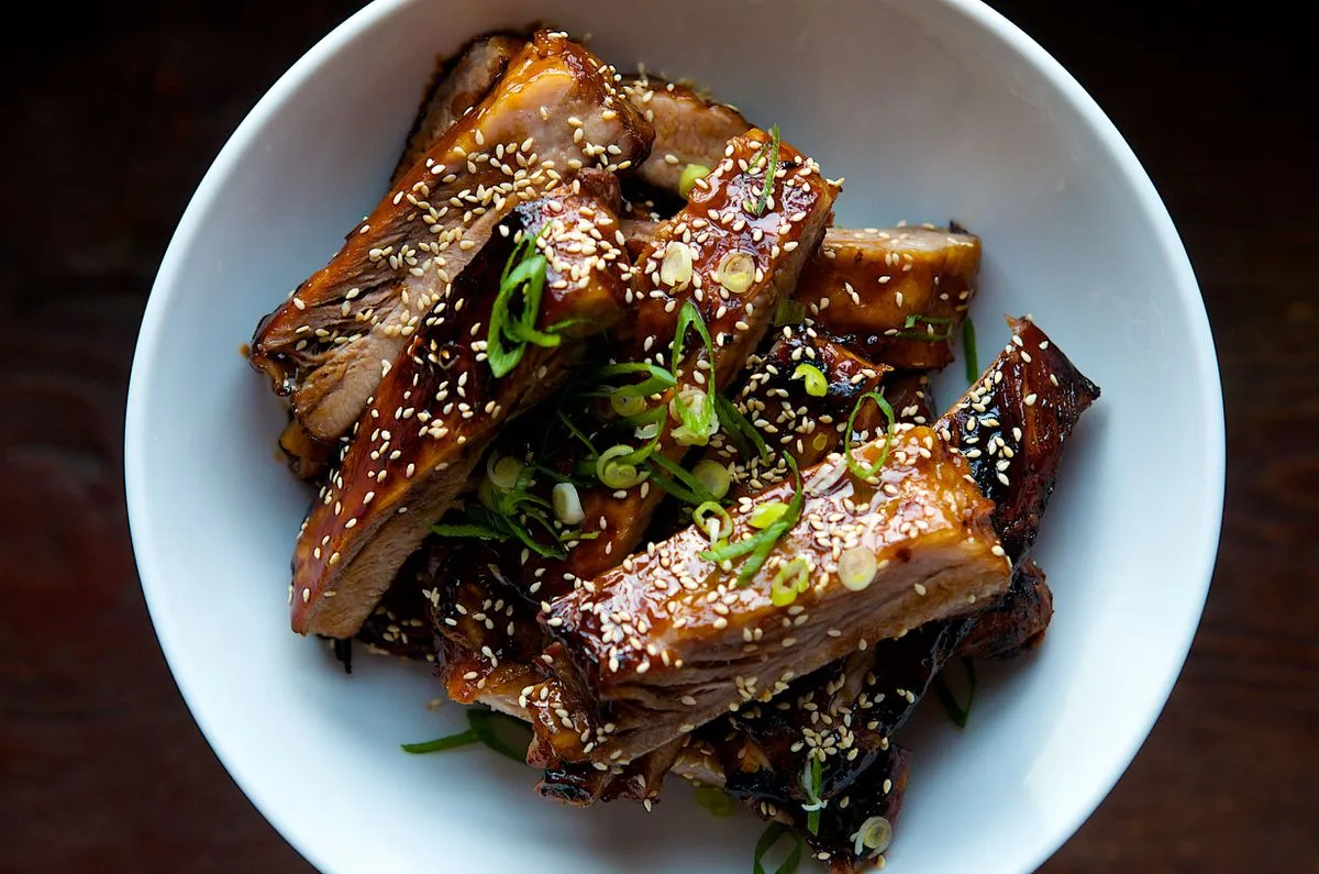 Baked Pork Ribs With Hoisin Barbecue Sauce