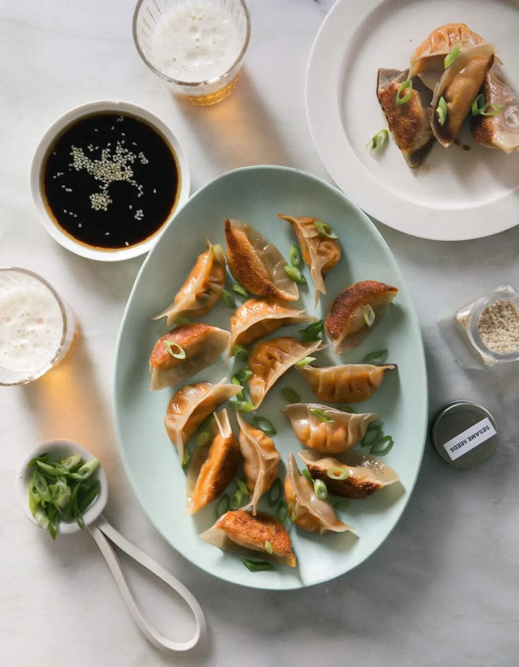 Baked Pot Stickers Sweet Asian Dipping