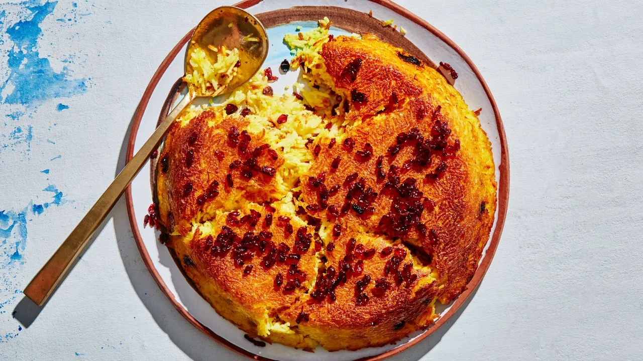 Baked Saffron Rice Pudding