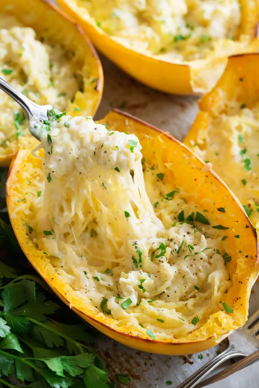 Baked Spaghetti Squash And Cheese