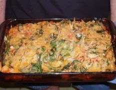 Baked Spaghetti With Chicken And Spinach