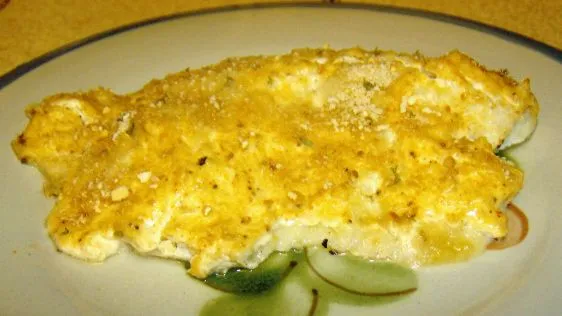 Baked Tilapia With Sour Cream Parmesan Crust