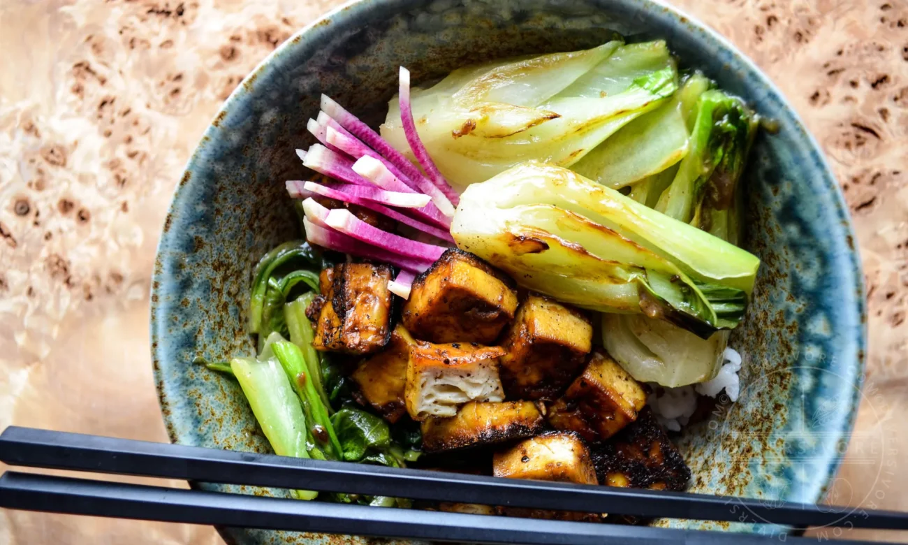 Baked Tofu And Bok Choy