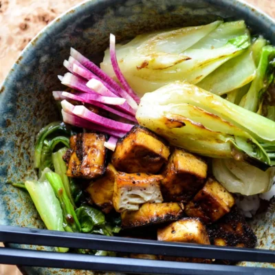 Baked Tofu And Bok Choy